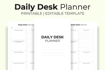 Daily Desk Planner Kdp Interior