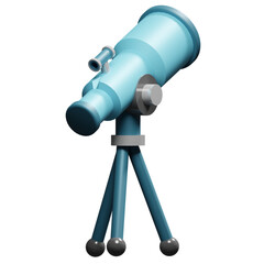  Back to School Preparation Education 3D render icon Telescope