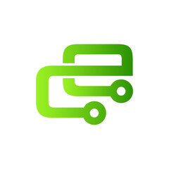 Free vector flat design EC Tech logo design template