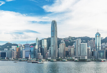 Fototapeta na wymiar skyline of Victoria Harbor in Hong Kong city
