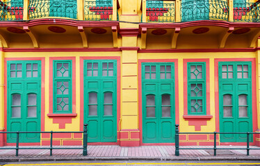 Exterior of Portuguese colonial architecture in Macau, China