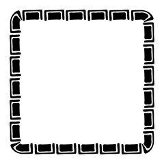 simple seamless vector square hand draw sketch floral border
