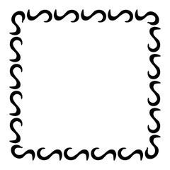 simple seamless vector square hand draw sketch floral border
