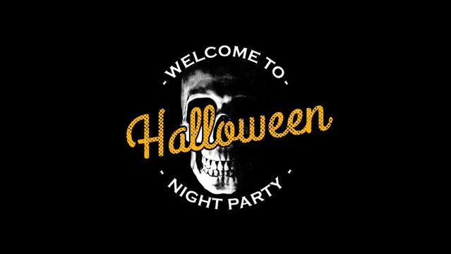 Halloween Stylish Text Animation Video with Writing Welcome to Halloween Party night