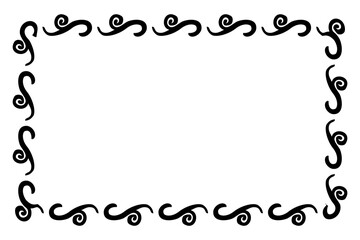 simple seamless vector rectangle hand draw sketch floral border
