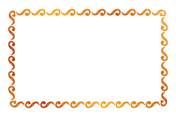 simple seamless vector gold golden rectangle hand draw sketch floral border