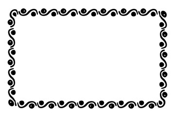 simple seamless vector rectangle hand draw sketch floral border
