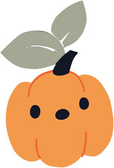 freehand drawing of halloween pumpkin.