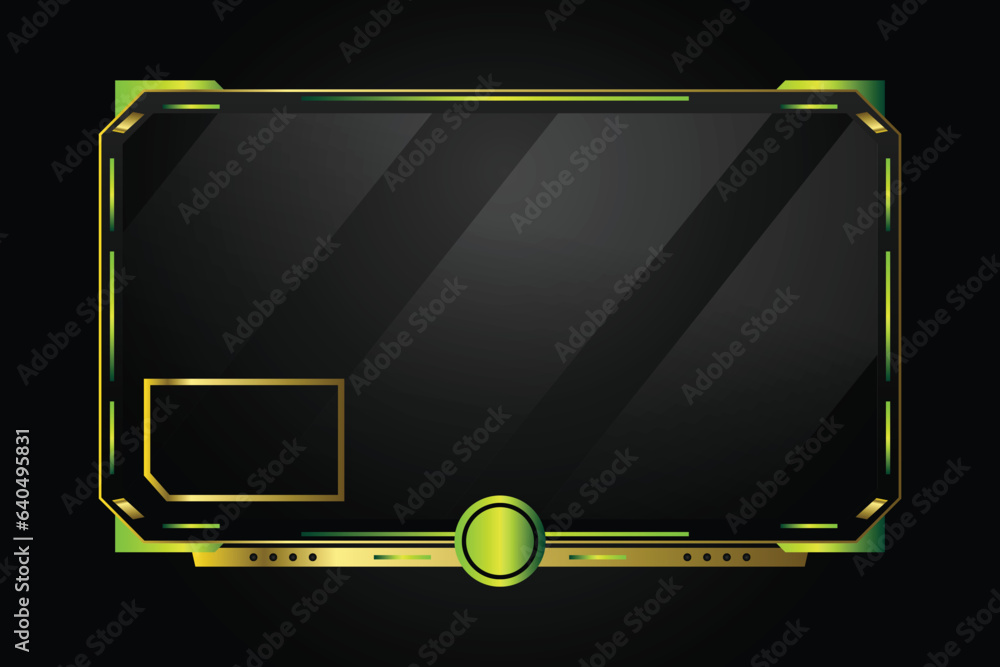 Poster game streaming interface element panel overlay or frame bar concept