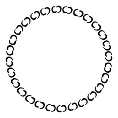 simple seamless vector circle hand draw sketch floral border
