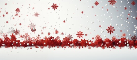 An abstract Christmas background image for content creation, with delicate snowflakes gently falling in a mesmerizing pattern. Illustration, Generative AI