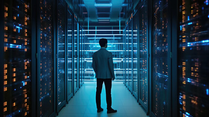 A technician is maintaining a complex network of servers in a busy data center