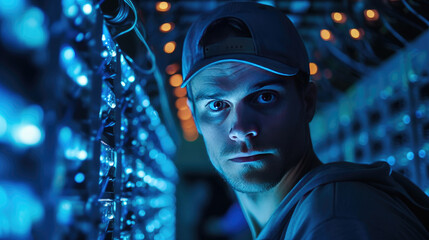 A technician is maintaining a complex network of servers in a busy data center