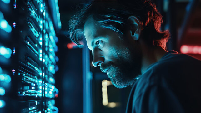 A technician is maintaining a complex network of servers in a busy data center