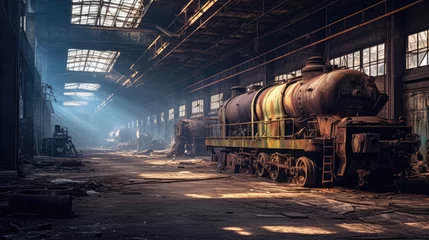 Kissenbezug An abandoned bankrupt factory © didiksaputra