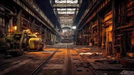 Rolgordijnen An abandoned bankrupt factory © didiksaputra