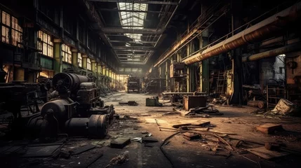 Kissenbezug An abandoned bankrupt factory © didiksaputra