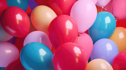 Fototapeta na wymiar Lots of colorful balloons