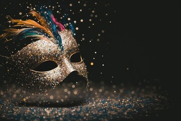 colored mask for festivals and carnivals, important and elegant events in Latin America