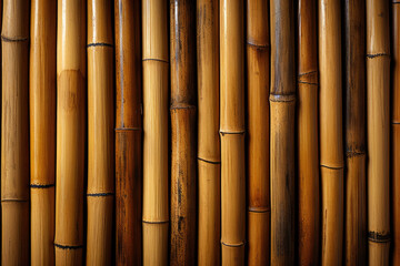Naklejka premium Close-up of brown bamboo trunks, bamboo background
