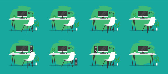 office computer desk decoration