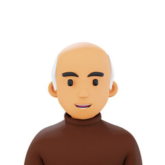 3D Grandpa Illustration