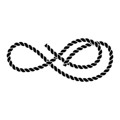 Black and white twisted and straight rope. rope vector illustration. Isolated against a blank background.