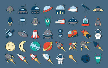 funny space icon 