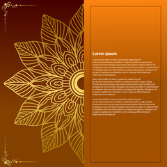 Background template with mandala pattern design