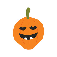 Scary Halloween pumpkin faces. Scary smiles. Evil pumpkin for autumn Halloween celebration. Spooky face on white background isolated. Jack o Lantern decoration for funny halloween