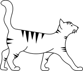 cat outline illustration