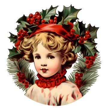 girl with a wreath