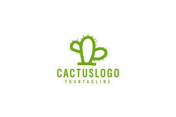 Cactus logo vector icon illustration