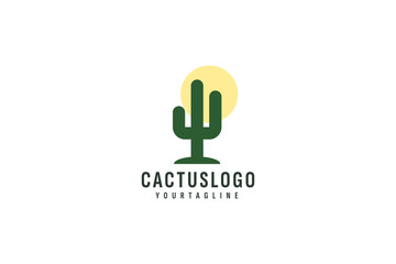 Cactus logo vector icon illustration