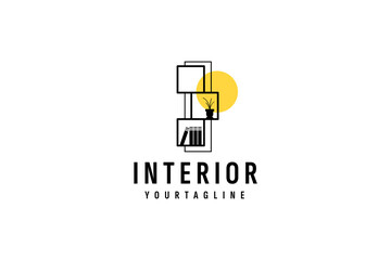 Interior logo vector icon illustration