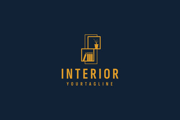 Interior logo vector icon illustration