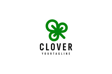 Clover logo vector icon illustration