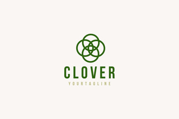 Clover logo vector icon illustration