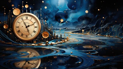 Abstract background with time and space 
