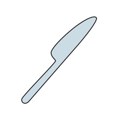 シンプルで可愛いナイフのイラスト　白背景　ベクター　主線あり　クリップアート