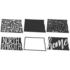 North Dakota - USA State Illustration