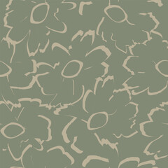 Neutral Colour Floral Seamless Pattern Design