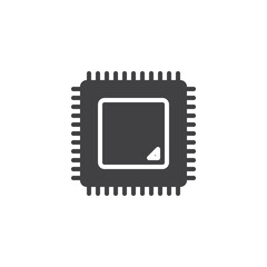 Computer microprocessor vector icon
