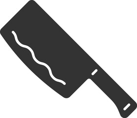 中華包丁のシルエットのイラスト