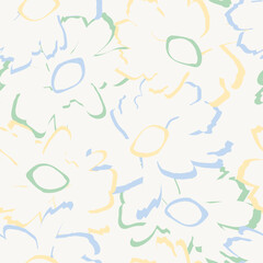 Pastels Floral Seamless Pattern Design