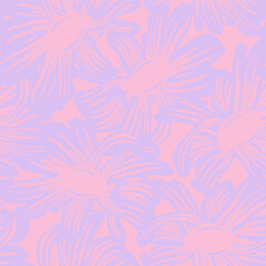 Fototapeta na wymiar Pastels Floral Seamless Pattern Design