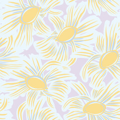 Fototapeta na wymiar Pastels Floral Seamless Pattern Design