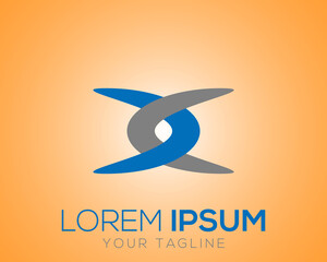 Abstract 'X' shape  Logo Design Template for Your Business.