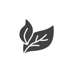 Basil leaves vector icon