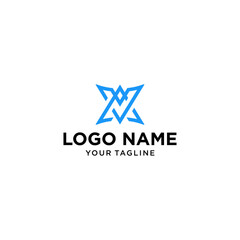 AV letter abstract modern logo design